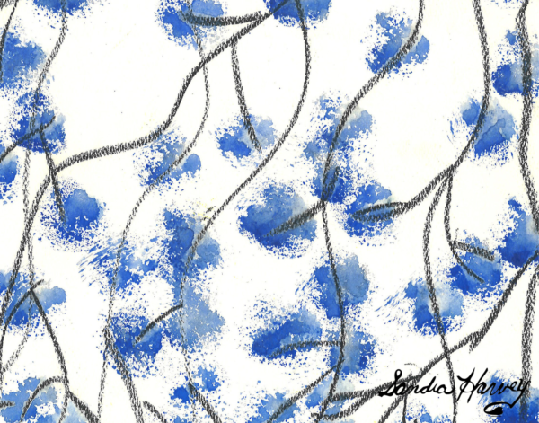 Blue Branched Flowers