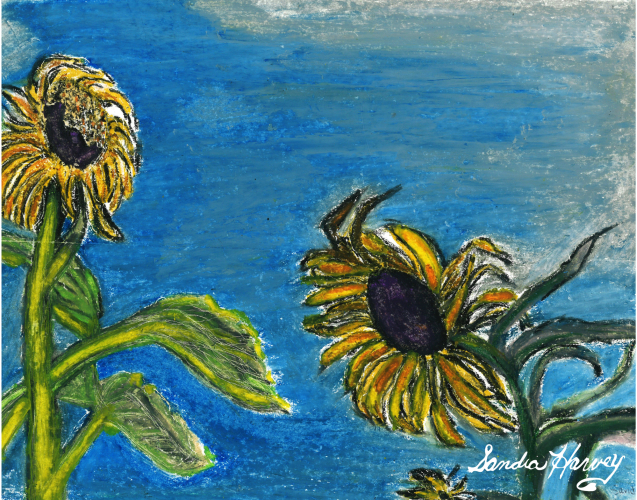 Dancing Sunflowers with signiture